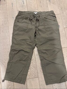 GAP Olive Drawstring capri Pants
